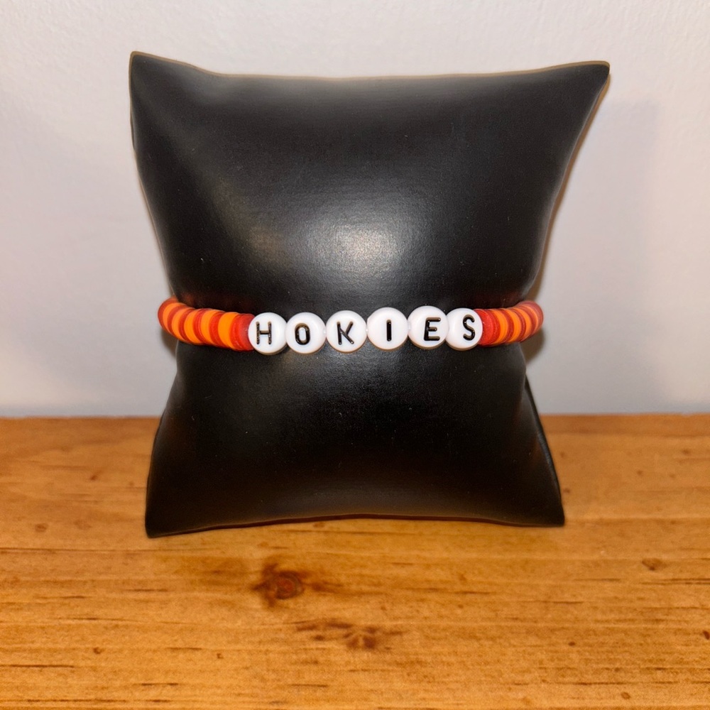 Virginia Tech Hokies Heishi Bracelet